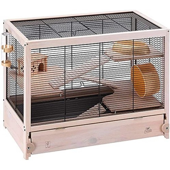 Ferplast FSC wooden cage for hamsters HAMSTERVILLE for mice and small rodents, multi-level structure, accessories included Ferplast FSC wooden cage for hamsters HAMSTERVILLE for mice and small rodents, multi-level structure, accessories included