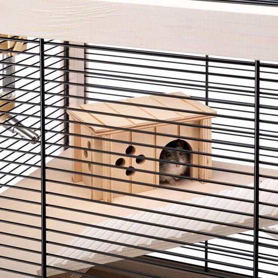 Ferplast FSC wooden cage for hamsters HAMSTERVILLE for mice and small rodents, multi-level structure, accessories included Ferplast FSC wooden cage for hamsters HAMSTERVILLE for mice and small rodents, multi-level structure, accessories included