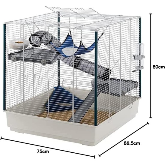 Ferplast Furet Ferret Cage, X-Large, 80 x 75 x 86.5 cm, Grey Ferplast Furet Ferret Cage, X-Large, 80 x 75 x 86.5 cm, Grey