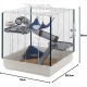 Ferplast Furet Ferret Cage, X-Large, 80 x 75 x 86.5 cm, Grey Ferplast Furet Ferret Cage, X-Large, 80 x 75 x 86.5 cm, Grey