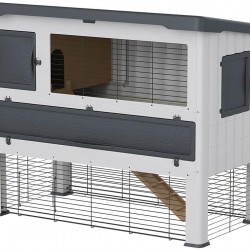 Ferplast GRAND LODGE 140 2-Tier Double Hutch for Outdoor Use, Rabbit, Guinea Pigs, Small Animals, with Rabbit Hutch 134 x 73 x H 110 cm Ferplast GRAND LODGE 140 2-Tier Double Hutch for Outdoor Use, Rabbit, Guinea Pigs, Small Animals, with Rabbit Hutch 134 x 73 x H 110 cm