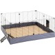 Ferplast Gehege für Meerschweinchen HUB 04, Ideal für kleine Tiere Käfig, Innen-/Außenbereich Tiergehege, Wasserdicht - Maschinenwaschbarer Boden, Erweiterbar und Modular , 140 x 140,5 x 59,5 cm Ferplast Gehege für Meerschweinchen HUB 04, Ideal für kleine Tiere Käfig, Innen-/Außenbereich Tiergehege, Wasserdicht - Maschinenwaschbarer Boden, Erweiterbar und Modular , 140 x 140,5 x 59,5 cm