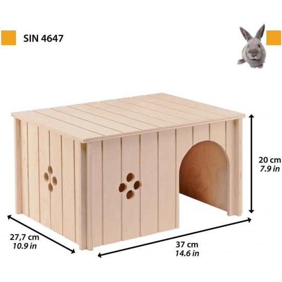 Ferplast Guinea Pig House Wooden Small Pet Nesting Box Ferplast Guinea Pig House Wooden Small Pet Nesting Box