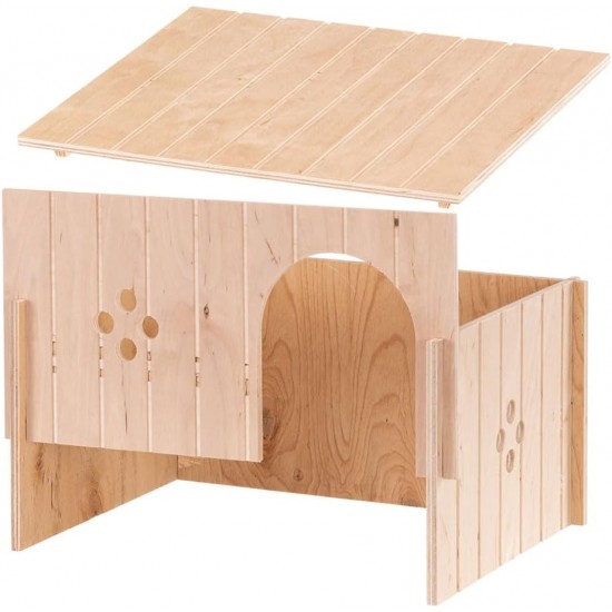 Ferplast Guinea Pig House Wooden Small Pet Nesting Box Ferplast Guinea Pig House Wooden Small Pet Nesting Box