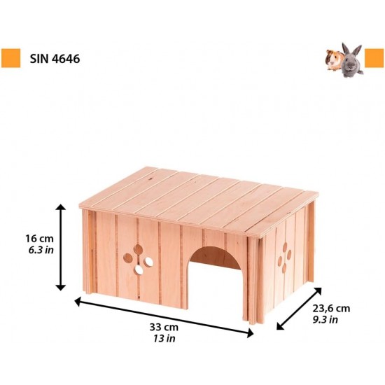 Ferplast Guinea Pig House Wooden Small Pet Nesting Box Ferplast Guinea Pig House Wooden Small Pet Nesting Box