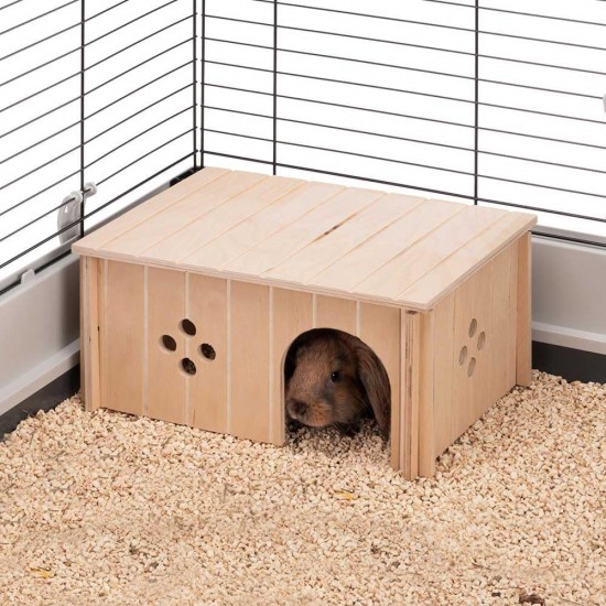 Ferplast Guinea Pig House Wooden Small Pet Nesting Box Ferplast Guinea Pig House Wooden Small Pet Nesting Box