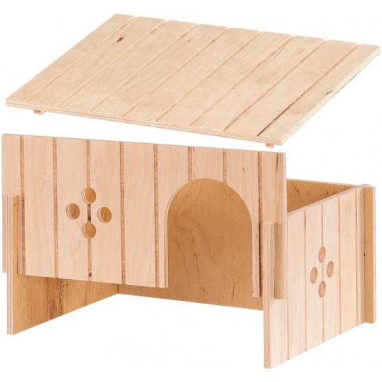 Ferplast Guinea Pig House Wooden Small Pet Nesting Box Ferplast Guinea Pig House Wooden Small Pet Nesting Box