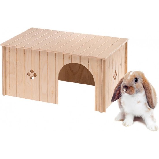 Ferplast Guinea Pig House Wooden Small Pet Nesting Box Ferplast Guinea Pig House Wooden Small Pet Nesting Box