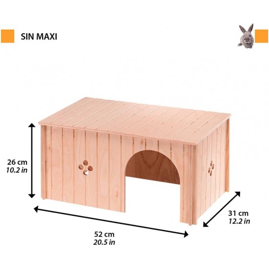 Ferplast Guinea Pig House Wooden Small Pet Nesting Box Ferplast Guinea Pig House Wooden Small Pet Nesting Box
