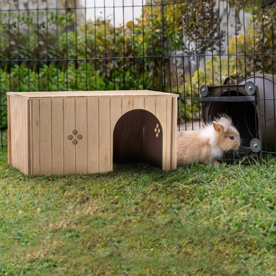 Ferplast Guinea Pig House Wooden Small Pet Nesting Box Ferplast Guinea Pig House Wooden Small Pet Nesting Box