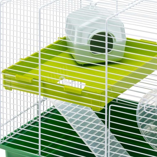 Ferplast Hamster Duo Cage with White Bars and Accessories Ferplast Hamster Duo Cage with White Bars and Accessories