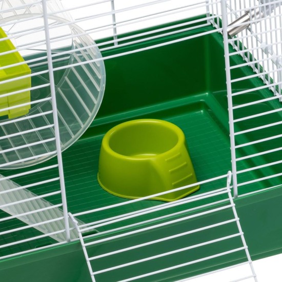 Ferplast Hamster Duo Cage with White Bars and Accessories Ferplast Hamster Duo Cage with White Bars and Accessories