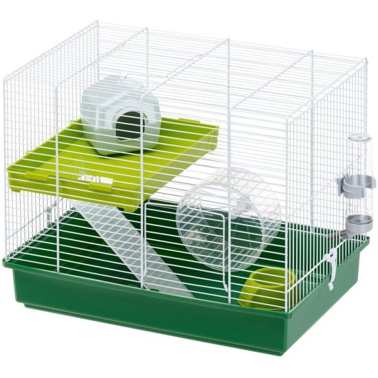 Ferplast Hamster Duo Cage with White Bars and Accessories Ferplast Hamster Duo Cage with White Bars and Accessories