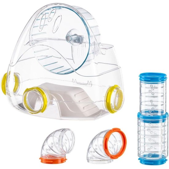 Ferplast Hamster Tube Set Accessories for Hamster Cage Total 4 Pieces Including Gym with Hamster Wheel, Hamster Tunnel Tube with Ventilation Holes and Accessories, Kit Gym, Hamster Toy Ferplast Hamster Tube Set Accessories for Hamster Cage Total 4 Pieces Including Gym with Hamster Wheel, Hamster Tunnel Tube with Ventilation Holes and Accessories, Kit Gym, Hamster Toy