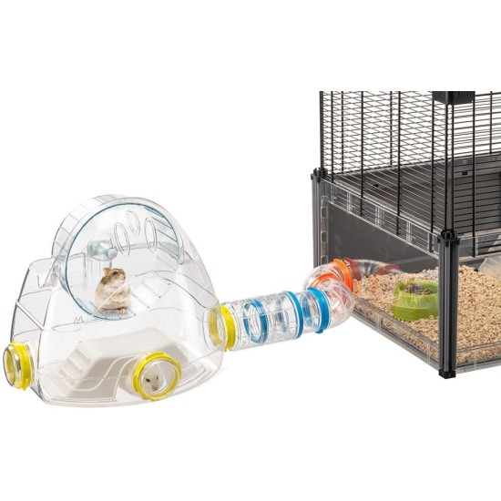 Ferplast Hamster Tube Set Accessories for Hamster Cage Total 4 Pieces Including Gym with Hamster Wheel, Hamster Tunnel Tube with Ventilation Holes and Accessories, Kit Gym, Hamster Toy Ferplast Hamster Tube Set Accessories for Hamster Cage Total 4 Pieces Including Gym with Hamster Wheel, Hamster Tunnel Tube with Ventilation Holes and Accessories, Kit Gym, Hamster Toy