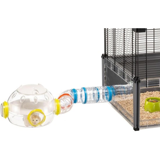 Ferplast Hamster Tube Set, Accessories for Hamster Cage, Total 7 Pieces, Transparent Hamster Tunnel Tube with Ventilation Holes, Includes Accessories, Kit Tube Tunnel, Hamster Toy Ferplast Hamster Tube Set, Accessories for Hamster Cage, Total 7 Pieces, Transparent Hamster Tunnel Tube with Ventilation Holes, Includes Accessories, Kit Tube Tunnel, Hamster Toy