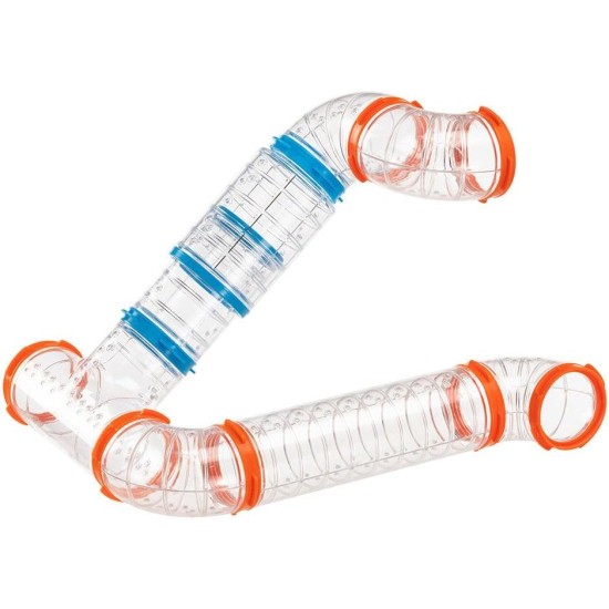 Ferplast Hamster Tube Set, Accessories for Hamster Cage, Total 9 Pieces, Hamster Tunnel Tube with Ventilation Holes, Curves and Fittings Included, Kit Tube Curve, Hamster Toy Ferplast Hamster Tube Set, Accessories for Hamster Cage, Total 9 Pieces, Hamster Tunnel Tube with Ventilation Holes, Curves and Fittings Included, Kit Tube Curve, Hamster Toy