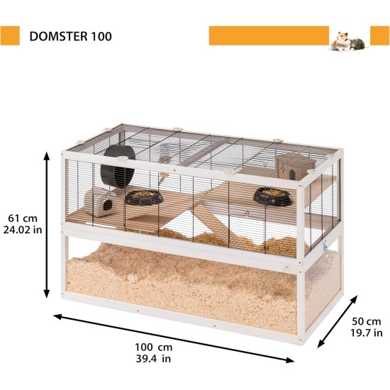 Ferplast Hamsterkäfig DOMSTER, Mauskäfig & Hamsterhaus, 3 Ebenen, mit Zubehör, Plattformen und Leitern, Lackiertes Metallgitter und FSC-Holz, Transparenter Boden, Hamsterkäfig Holz 80 x 50 x h 56 cm Ferplast Hamsterkäfig DOMSTER, Mauskäfig & Hamsterhaus, 3 Ebenen, mit Zubehör, Plattformen und Leitern, Lackiertes Metallgitter und FSC-Holz, Transparenter Boden, Hamsterkäfig Holz 80 x 50 x h 56 cm