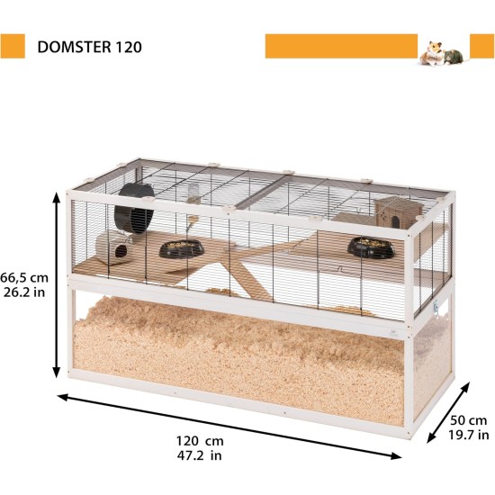 Ferplast Hamsterkäfig DOMSTER, Mauskäfig Hamsterhaus, 3 Ebenen, mit Zubehör, Plattformen Leitern, Lackiertes Metallgitter und FSC-Holz, Transparenter Boden, Hamsterkäfig Holz 120 x 50 x h 66,5 cm Ferplast Hamsterkäfig DOMSTER, Mauskäfig Hamsterhaus, 3 Ebenen, mit Zubehör, Plattformen Leitern, Lackiertes Metallgitter und FSC-Holz, Transparenter Boden, Hamsterkäfig Holz 120 x 50 x h 66,5 cm