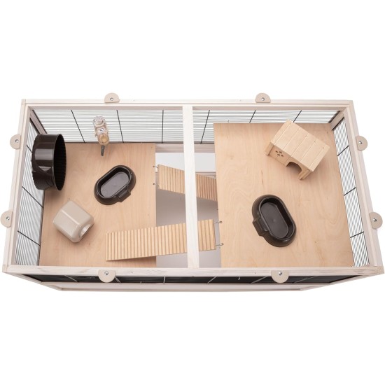 Ferplast Hamsterkäfig DOMSTER, Mauskäfig Hamsterhaus, 3 Ebenen, mit Zubehör, Plattformen Leitern, Lackiertes Metallgitter und FSC-Holz, Transparenter Boden, Hamsterkäfig Holz 120 x 50 x h 66,5 cm Ferplast Hamsterkäfig DOMSTER, Mauskäfig Hamsterhaus, 3 Ebenen, mit Zubehör, Plattformen Leitern, Lackiertes Metallgitter und FSC-Holz, Transparenter Boden, Hamsterkäfig Holz 120 x 50 x h 66,5 cm