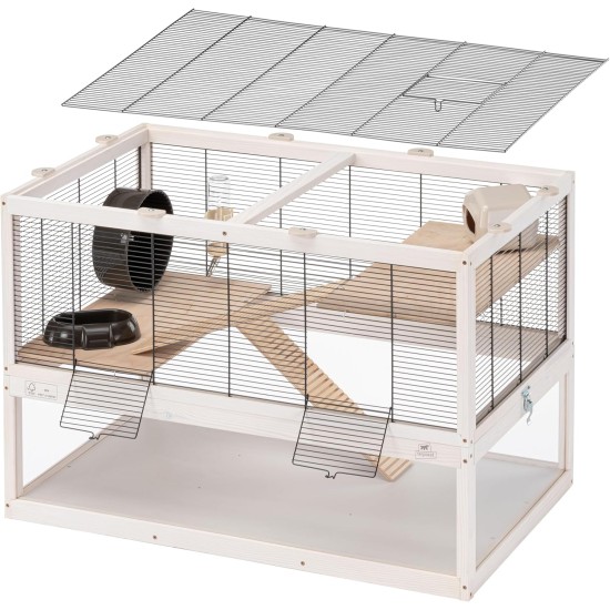 Ferplast Hamsterkäfig DOMSTER, Mauskäfig Hamsterhaus, 3 Ebenen, mit Zubehör, Plattformen Leitern, Lackiertes Metallgitter und FSC-Holz, Transparenter Boden, Hamsterkäfig Holz 120 x 50 x h 66,5 cm Ferplast Hamsterkäfig DOMSTER, Mauskäfig Hamsterhaus, 3 Ebenen, mit Zubehör, Plattformen Leitern, Lackiertes Metallgitter und FSC-Holz, Transparenter Boden, Hamsterkäfig Holz 120 x 50 x h 66,5 cm
