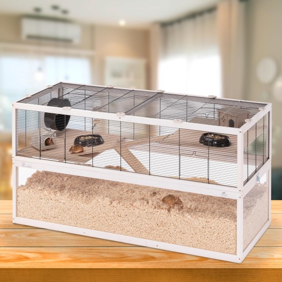 Ferplast Hamsterkäfig DOMSTER, Mauskäfig Hamsterhaus, 3 Ebenen, mit Zubehör, Plattformen Leitern, Lackiertes Metallgitter und FSC-Holz, Transparenter Boden, Hamsterkäfig Holz 120 x 50 x h 66,5 cm Ferplast Hamsterkäfig DOMSTER, Mauskäfig Hamsterhaus, 3 Ebenen, mit Zubehör, Plattformen Leitern, Lackiertes Metallgitter und FSC-Holz, Transparenter Boden, Hamsterkäfig Holz 120 x 50 x h 66,5 cm