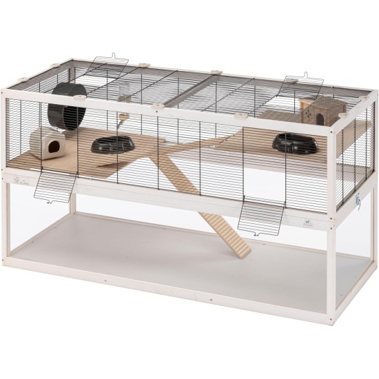 Ferplast Hamsterkäfig DOMSTER, Mauskäfig Hamsterhaus, 3 Ebenen, mit Zubehör, Plattformen Leitern, Lackiertes Metallgitter und FSC-Holz, Transparenter Boden, Hamsterkäfig Holz 120 x 50 x h 66,5 cm Ferplast Hamsterkäfig DOMSTER, Mauskäfig Hamsterhaus, 3 Ebenen, mit Zubehör, Plattformen Leitern, Lackiertes Metallgitter und FSC-Holz, Transparenter Boden, Hamsterkäfig Holz 120 x 50 x h 66,5 cm