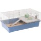 Ferplast Hamsterkäfig, Mäusekäfig MILOS Jumbo, Käfig für Hamster Mäuse, Kunststoffboden Struktur aus recyceltem Eisen, Einfache Wartung, Modulares Käfigsystem, Inklusive Zubehör, 69,5 x 46 x h 41 cm
