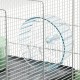 Ferplast Hamsterkäfig, Mäusekäfig MILOS Jumbo, Käfig für Hamster Mäuse, Kunststoffboden Struktur aus recyceltem Eisen, Einfache Wartung, Modulares Käfigsystem, Inklusive Zubehör, 69,5 x 46 x h 41 cm