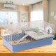 Ferplast Hamsterkäfig, Mäusekäfig MILOS Jumbo, Käfig für Hamster Mäuse, Kunststoffboden Struktur aus recyceltem Eisen, Einfache Wartung, Modulares Käfigsystem, Inklusive Zubehör, 69,5 x 46 x h 41 cm