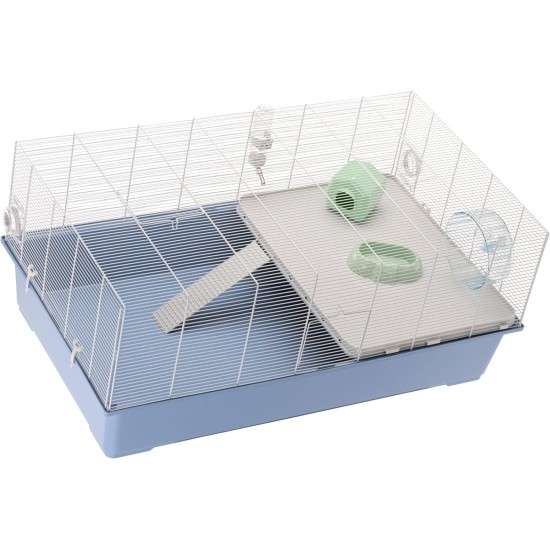 Ferplast Hamsterkäfig, Mäusekäfig MILOS Jumbo, Käfig für Hamster Mäuse, Kunststoffboden Struktur aus recyceltem Eisen, Einfache Wartung, Modulares Käfigsystem, Inklusive Zubehör, 69,5 x 46 x h 41 cm Ferplast Hamsterkäfig, Mäusekäfig MILOS Jumbo, Käfig für Hamster Mäuse, Kunststoffboden Struktur aus recyceltem Eisen, Einfache Wartung, Modulares Käfigsystem, Inklusive Zubehör, 69,5 x 46 x h 41 cm
