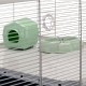 Ferplast Hamsterkäfig, Mäusekäfig MILOS Jumbo, Käfig für Hamster Mäuse, Kunststoffboden Struktur aus recyceltem Eisen, Einfache Wartung, Modulares Käfigsystem, Inklusive Zubehör, 69,5 x 46 x h 41 cm