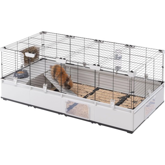 Ferplast Kaninchenkäfig, Hasenkäfig, Meerschweinchenkäfig, MODULAR 2, Modularer, erweiterbare, mit Zubehör, 109 x 72 x h 56 cm Ferplast Kaninchenkäfig, Hasenkäfig, Meerschweinchenkäfig, MODULAR 2, Modularer, erweiterbare, mit Zubehör, 109 x 72 x h 56 cm