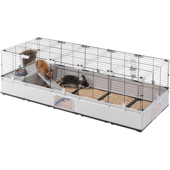 Ferplast Kaninchenkäfig, Hasenkäfig, Meerschweinchenkäfig, MODULAR 2, Modularer, erweiterbare, mit Zubehör, 109 x 72 x h 56 cm Ferplast Kaninchenkäfig, Hasenkäfig, Meerschweinchenkäfig, MODULAR 2, Modularer, erweiterbare, mit Zubehör, 109 x 72 x h 56 cm