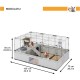 Ferplast Kaninchenkäfig, Hasenkäfig, Meerschweinchenkäfig, MODULAR 4, Modularer, erweiterbare, käfig groß, mit Zubehör, Viel Platz, 179 x 72 x h 56 cm Ferplast Kaninchenkäfig, Hasenkäfig, Meerschweinchenkäfig, MODULAR 4, Modularer, erweiterbare, käfig groß, mit Zubehör, Viel Platz, 179 x 72 x h 56 cm