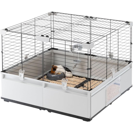 Ferplast Kaninchenkäfig, Hasenkäfig, Meerschweinchenkäfig, MODULAR 4, Modularer, erweiterbare, käfig groß, mit Zubehör, Viel Platz, 179 x 72 x h 56 cm Ferplast Kaninchenkäfig, Hasenkäfig, Meerschweinchenkäfig, MODULAR 4, Modularer, erweiterbare, käfig groß, mit Zubehör, Viel Platz, 179 x 72 x h 56 cm
