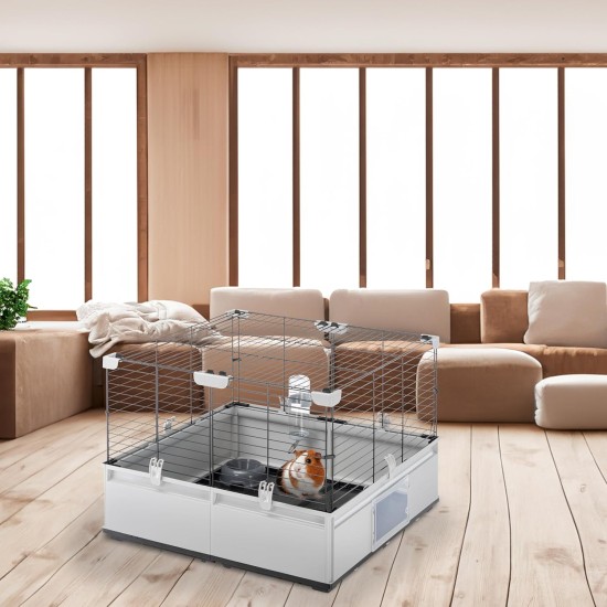 Ferplast Kaninchenkäfig, Hasenkäfig, Meerschweinchenkäfig, MODULAR 4, Modularer, erweiterbare, käfig groß, mit Zubehör, Viel Platz, 179 x 72 x h 56 cm Ferplast Kaninchenkäfig, Hasenkäfig, Meerschweinchenkäfig, MODULAR 4, Modularer, erweiterbare, käfig groß, mit Zubehör, Viel Platz, 179 x 72 x h 56 cm