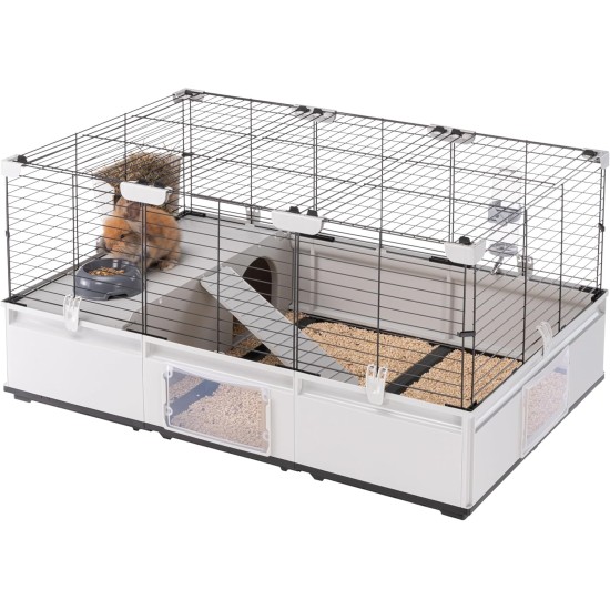 Ferplast Kaninchenkäfig, Hasenkäfig, Meerschweinchenkäfig, MODULAR 4, Modularer, erweiterbare, käfig groß, mit Zubehör, Viel Platz, 179 x 72 x h 56 cm Ferplast Kaninchenkäfig, Hasenkäfig, Meerschweinchenkäfig, MODULAR 4, Modularer, erweiterbare, käfig groß, mit Zubehör, Viel Platz, 179 x 72 x h 56 cm