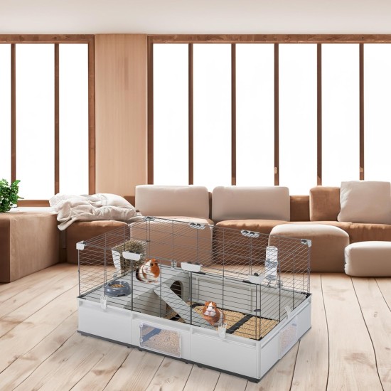 Ferplast Kaninchenkäfig, Hasenkäfig, Meerschweinchenkäfig, MODULAR 4, Modularer, erweiterbare, käfig groß, mit Zubehör, Viel Platz, 179 x 72 x h 56 cm Ferplast Kaninchenkäfig, Hasenkäfig, Meerschweinchenkäfig, MODULAR 4, Modularer, erweiterbare, käfig groß, mit Zubehör, Viel Platz, 179 x 72 x h 56 cm