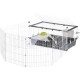 Ferplast Kaninchenkäfig PARKHOME 100, Meerschweinchenkäfig, Kleintiere, mit Kaninchenstall, Kaninchenhaus und Trinknapf, 95 x 177,5 x H 56 cm, aus Kunststoff mit Aufklappbarem Dach Ferplast Kaninchenkäfig PARKHOME 100, Meerschweinchenkäfig, Kleintiere, mit Kaninchenstall, Kaninchenhaus und Trinknapf, 95 x 177,5 x H 56 cm, aus Kunststoff mit Aufklappbarem Dach