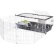 Ferplast Kaninchenkäfig PARKHOME 100, Meerschweinchenkäfig, Kleintiere, mit Kaninchenstall, Kaninchenhaus und Trinknapf, 95 x 177,5 x H 56 cm, aus Kunststoff mit Aufklappbarem Dach Ferplast Kaninchenkäfig PARKHOME 100, Meerschweinchenkäfig, Kleintiere, mit Kaninchenstall, Kaninchenhaus und Trinknapf, 95 x 177,5 x H 56 cm, aus Kunststoff mit Aufklappbarem Dach