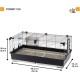 Ferplast Kaninchenkäfig TOMMY 100, Meerschweinchenkäfig, Kaninchen, Kleintiere, Kaninchenstall Indoor mit Gitter und Tränke, 99,5 x 53 x H 48 cm, Dach zum Öffnen, aus Lackiertem Metall und Kunststoff Ferplast Kaninchenkäfig TOMMY 100, Meerschweinchenkäfig, Kaninchen, Kleintiere, Kaninchenstall Indoor mit Gitter und Tränke, 99,5 x 53 x H 48 cm, Dach zum Öffnen, aus Lackiertem Metall und Kunststoff
