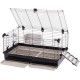 Ferplast Kaninchenkäfig TOMMY 100, Meerschweinchenkäfig, Kaninchen, Kleintiere, Kaninchenstall Indoor mit Gitter und Tränke, 99,5 x 53 x H 48 cm, Dach zum Öffnen, aus Lackiertem Metall und Kunststoff Ferplast Kaninchenkäfig TOMMY 100, Meerschweinchenkäfig, Kaninchen, Kleintiere, Kaninchenstall Indoor mit Gitter und Tränke, 99,5 x 53 x H 48 cm, Dach zum Öffnen, aus Lackiertem Metall und Kunststoff