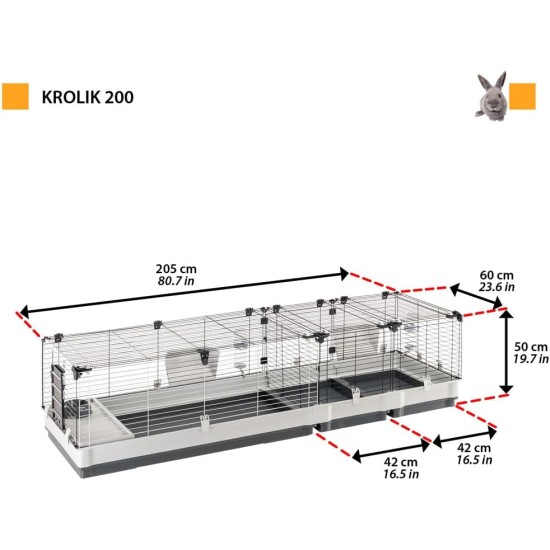 Ferplast Krolik 160 57072670 Rodent Cage Ferplast Krolik 160 57072670 Rodent Cage