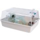 Ferplast Mini Duna Hamster Cage, Small Plastic Cage For Hamsters And Mice With 2 Tiers, Air Vent Grille, Transparent Roof, Accessories Included, Made From White Painted Metal, White Ferplast Mini Duna Hamster Cage, Small Plastic Cage For Hamsters And Mice With 2 Tiers, Air Vent Grille, Transparent Roof, Accessories Included, Made From White Painted Metal, White