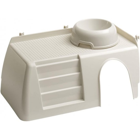 Ferplast Rabbit Cage Accessories: Madriguera Pub Deluxe, Ferplast Kafes, Grey, L 22 x W 15 x H 40 cm, Durable, Indoor, 1 Level, Wooden Pub
