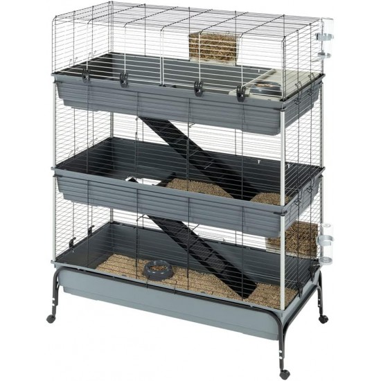 Ferplast Rabbit Cage Rabbit 120 Double Front Opening Bracket and Accessories Included 118 x 58 x 166 cm Ferplast Rabbit Cage Rabbit 120 Double Front Opening Bracket and Accessories Included 118 x 58 x 166 cm