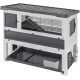 Ferplast Rabbit Hutch for Guinea Pigs and Rabbits on Two Levels, grey Ferplast Rabbit Hutch for Guinea Pigs and Rabbits on Two Levels, grey