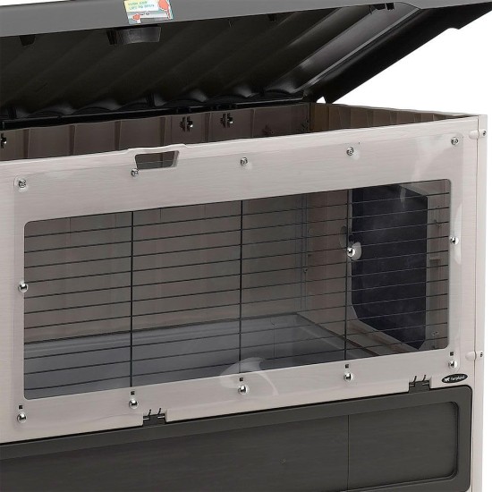 Ferplast Rabbit Hutch for Guinea Pigs and Rabbits on Two Levels, grey Ferplast Rabbit Hutch for Guinea Pigs and Rabbits on Two Levels, grey