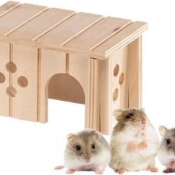 Ferplast Sin 4641 Wooden House For Rodents 12.5x7.5x7cm Ferplast Sin 4641 Wooden House For Rodents 12.5x7.5x7cm